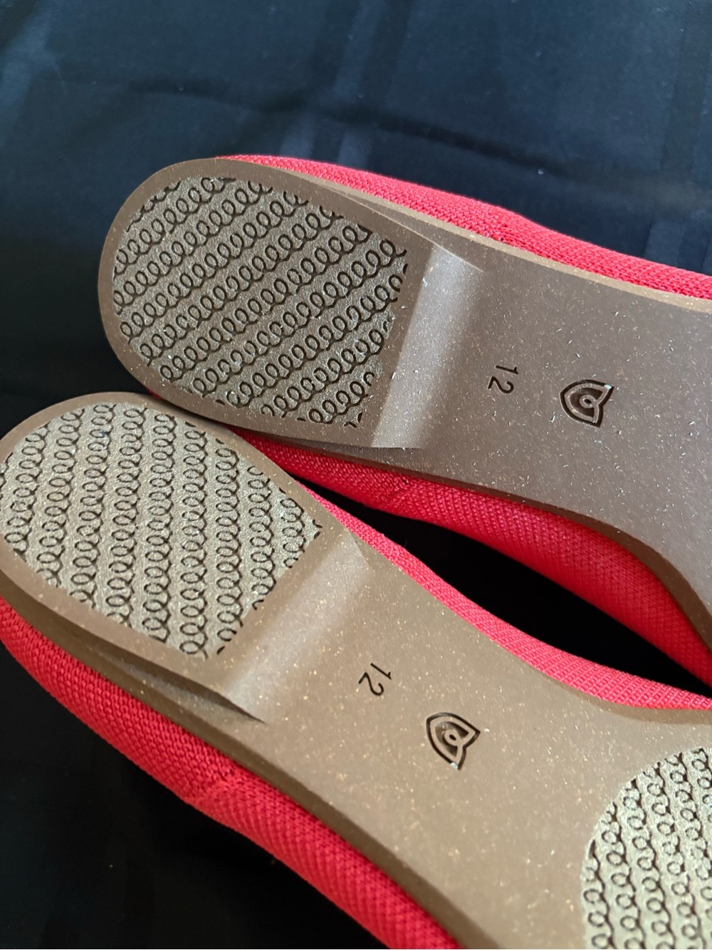 Rothy's Glamour Red Ballet Flats with Bow 12M fits 11 - Picture 8 of 8